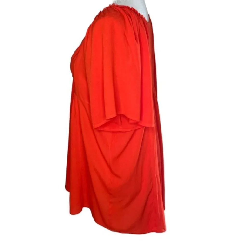 UMGEE Orange Peasant Blouse, Size Small - NWT